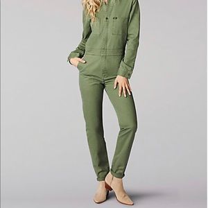 Lee Vintage Modern Union-Alls: Vintage Olive, Size Small